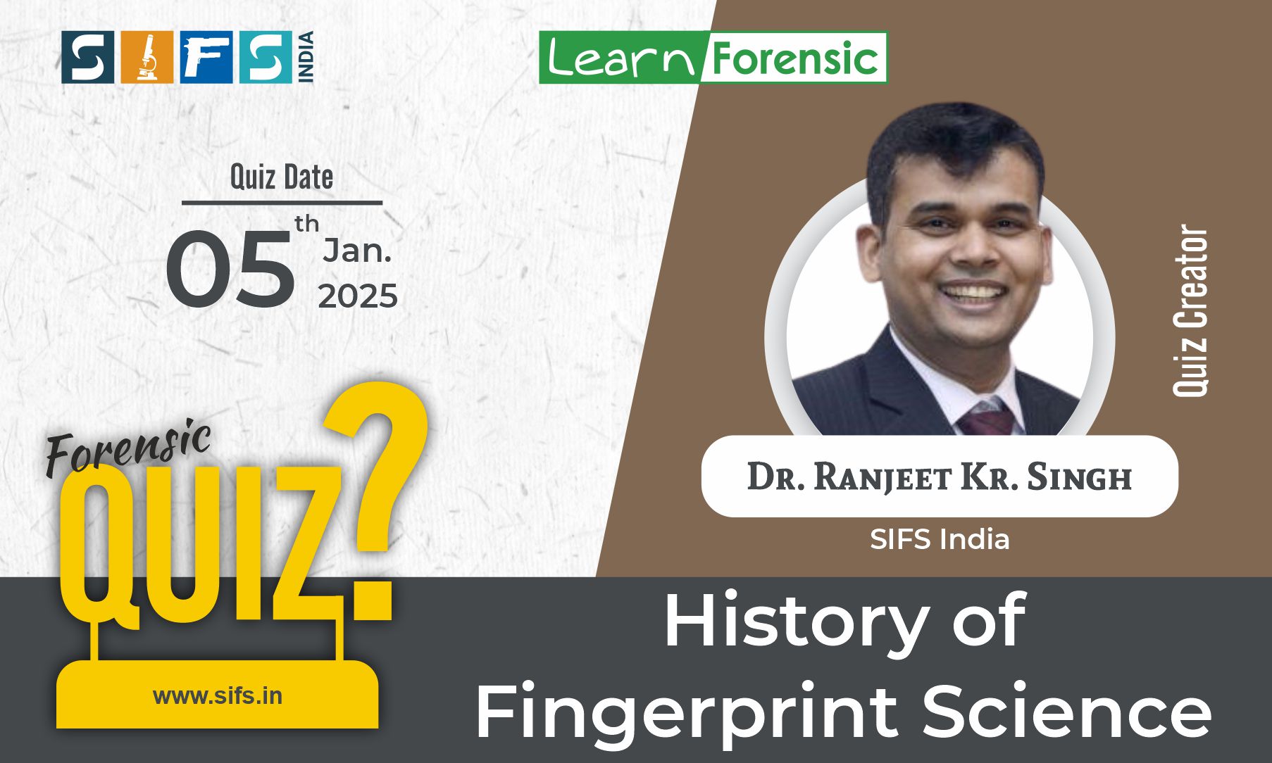 History of Fingerprint Science